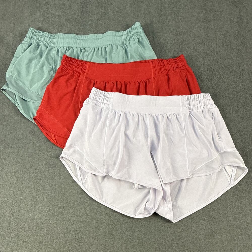 Lululemon Hotty Hot Low-Rise Lined Short 2.5” inseam Size 12 Bundle Of 3